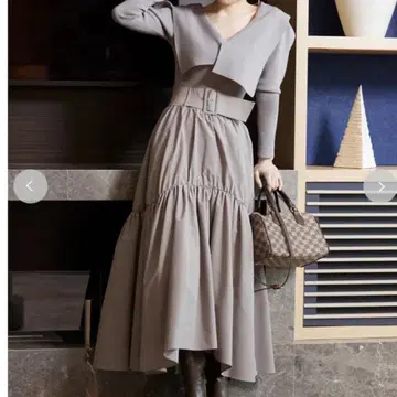 미사용 새상품 SNIDEL 스나이델 벨트온 볼륨 개더 스커트