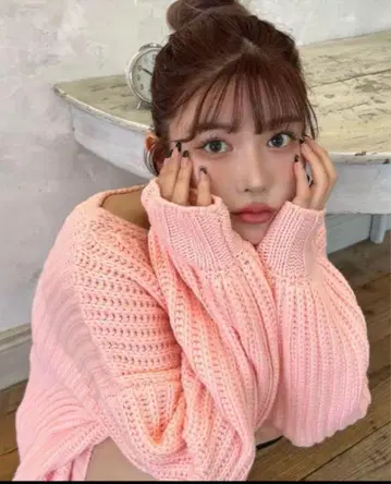 darich 컬러 볼륨 로우 게이지 니트