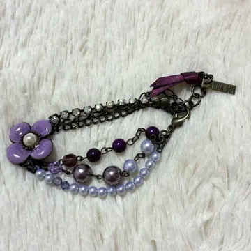 ANNA SUI 팔찌 꽃 펄 큐빅