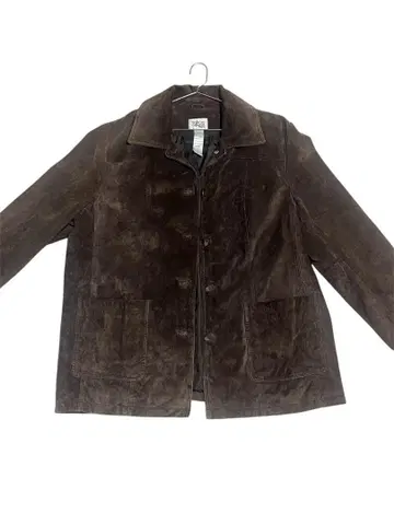 Style & Co. 브라운 스웨이드 자켓