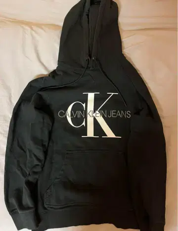 CALVIN KLEIN JEANS 블랙 후드티 L