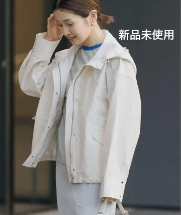 택 포함 새상품 IENA MANTECO 후드 미들 블루종