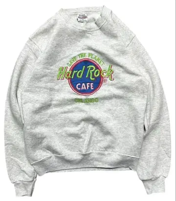 구제 의류 90s USA HardRockcafe 자수 크루넥 맨투맨
