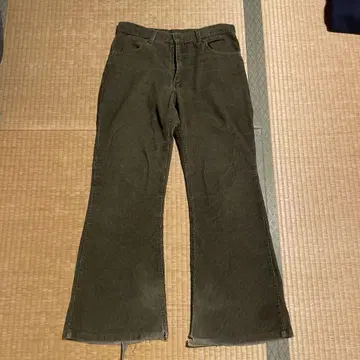 빈티지 플레어 팬츠 코듀로이 밀리터리