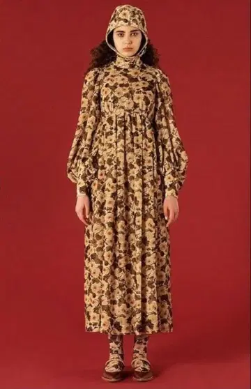 택 포함 새상품 FUMIE=TANAKA flower velvet op