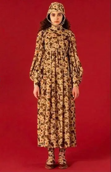 택 포함 새상품 FUMIE=TANAKA flower velvet op