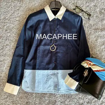 [ 새상품급 ] 맥피 MACAPHEE 절개 디자인 셔츠 블라우스 38