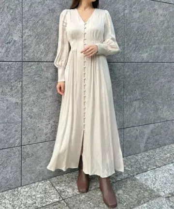 프레이 아이디 새틴 원피스 아이보리