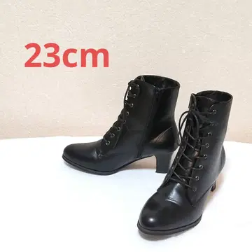 부츠 숏 블랙 23cm 레이스업 하카마 졸업식 초등학생