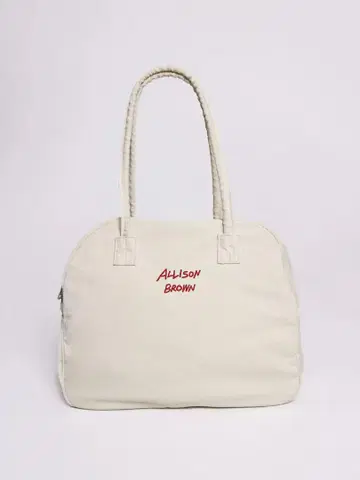 ALLISON BROWN HOLIDAY CANVAS BAG ivory