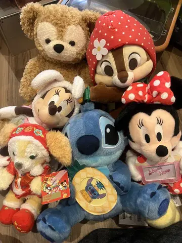 봉제 인형 세트 (스티치, 미니 마우스 외)