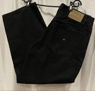 90s TOMMY 타미힐피거 블랙 데님 배기 와이드 팬츠