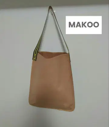 새상품급 MAKOO 리사이클 가죽 토트백 지속가능성 에코백