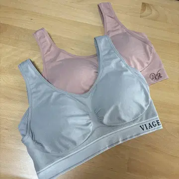 viage 나이트 브라 2점 그레이 x 쿨 그레이 핑크 베이지