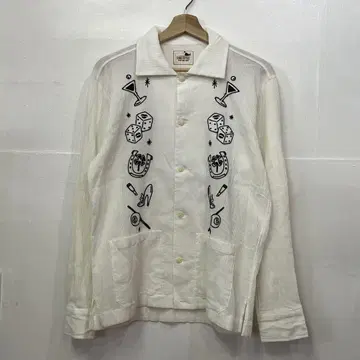 GANGSTERVILLE 18ss 오픈 카라 셔츠 칵테일 패턴 사이즈 S