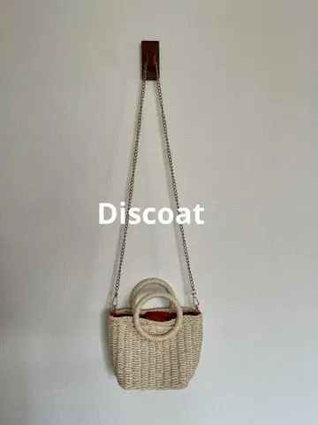 미사용품 Discoat 미니 체인백 바스켓 숄더백