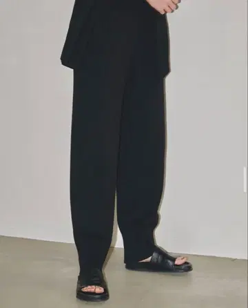 todayful Easy Rib Knit Pants 와이드 팬츠 블랙