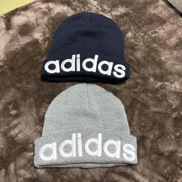 adidas 니트 모자 2색 세트 네이비 그레이