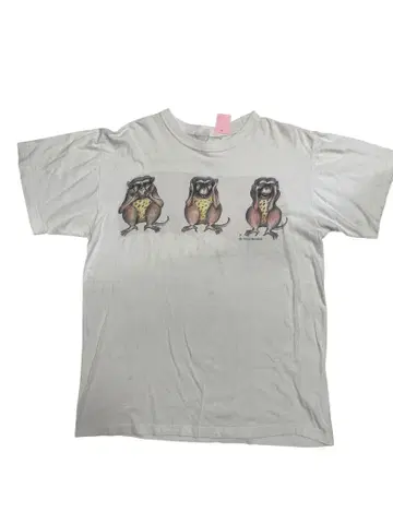 90s 삼원 보이지 않는 듣지 않는 말하지 않는 아메카지 T셔츠