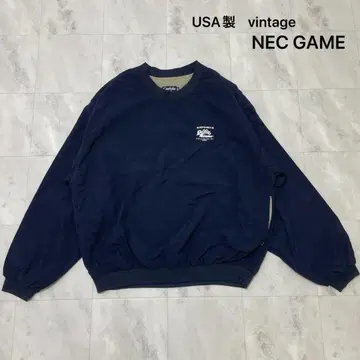 USA제 vintage NEC GAME 나일론 자켓 기업 로고 피스테