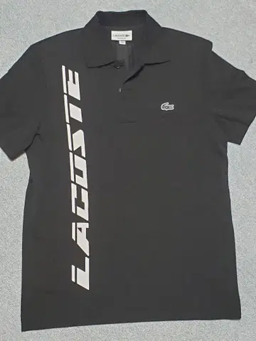 LACOSTE 블랙 피케 셔츠 로고