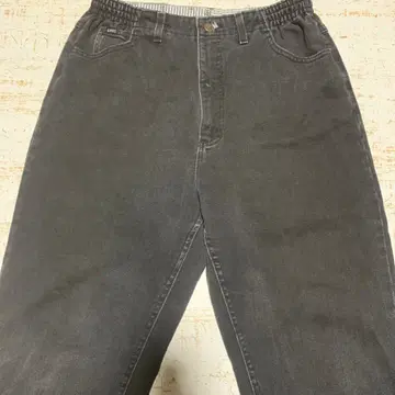 Lee 와이드 배기 블랙 데님