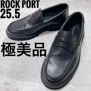 ROCK PORT 블랙 로퍼 25.5 컨디션 최상 천연 가죽 통굽 남성용