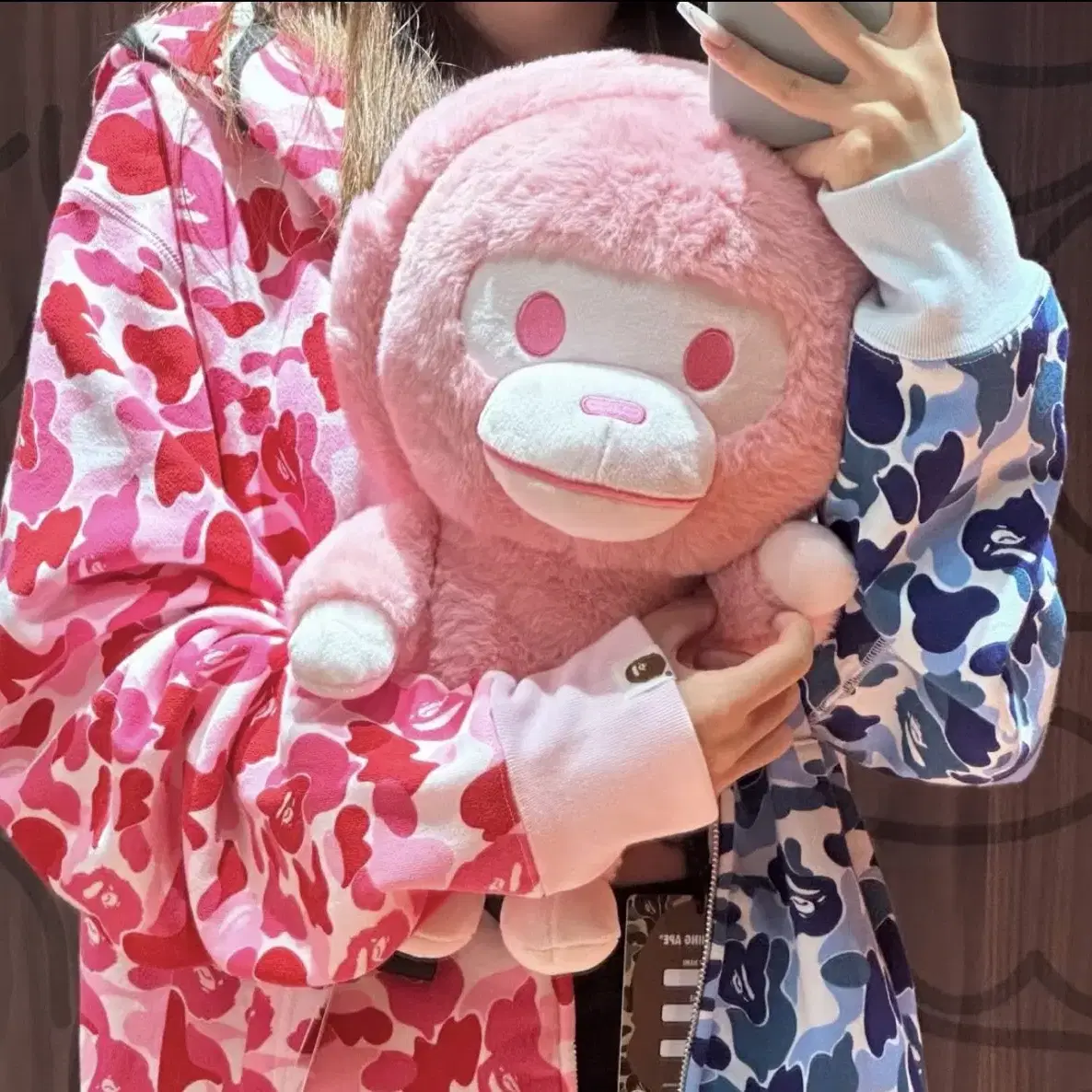 バッグ BABY MILO PLUSH DOLL BACKPACK Pink Bape BAPE Baby Milo Hard Backpack Pink - FW24 - US