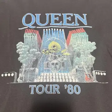 QUEEN TOUR 80 티셔츠 그레이 F