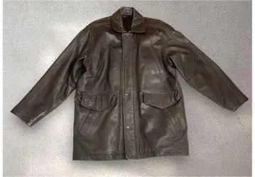 블랙 가죽 롱 자켓 가을/겨울 남성용