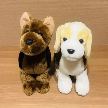 Cest mignon 세 미뇽 셰퍼드 비글 봉제 인형 2체 세트