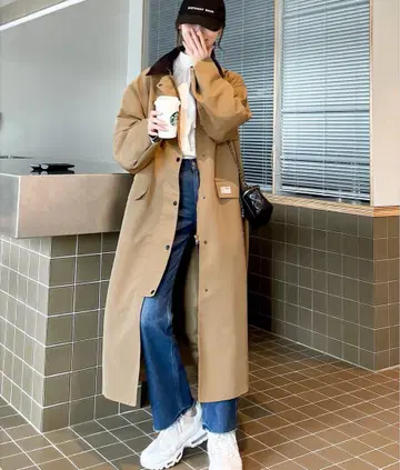 새상품 베이지 오버 사이즈 롱 코트
