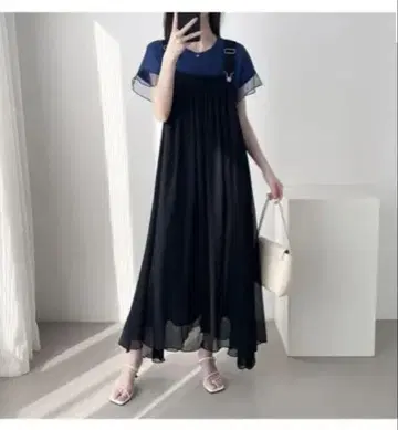 신 살로페 서스펜더 살로펫 원피스 블랙 ABITOKYO 연 채널