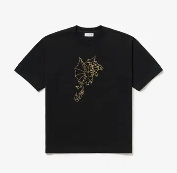 사이즈 3 고질라 라코스테 킹 기드라 T셔츠 LACOSTE 블랙