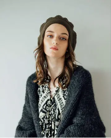 marihoja 마리호자 Relax Knit Rib Beret