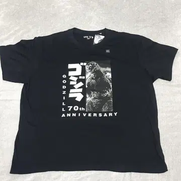 [새상품] UNIQLO 유니클로 고질라 70주년 기념 T셔츠 블랙 3XL
