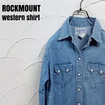 ROCK MOUNT/락 마운트 80~90s 웨스턴 데님 셔츠