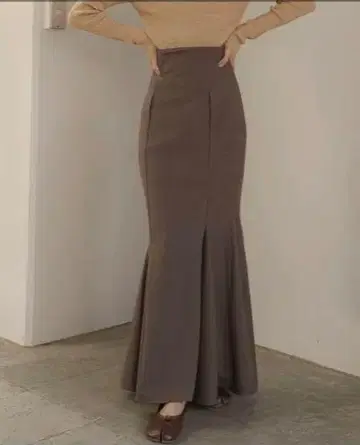 Eaphi 비대칭 벨트 머메이드 스커트