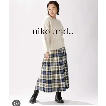 [새상품급] niko and.. 퀼트 스커트 플리츠 스커트 체크 스커트