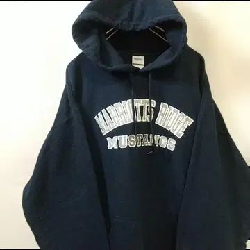 GILDAN MRRIOTTS RIDE 자수 후드티 네이비 L 구제 의류