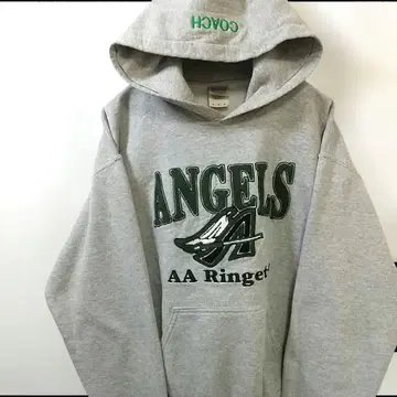 GILDAN ANGELES 로고 자수 후드티 그레이 M 구제 의류
