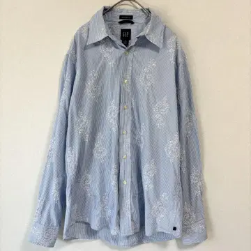 GAP 자수 스트라이프 셔츠 남성용 S 여성용 M 상당