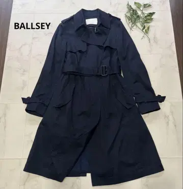 새상품급 보르지 BALLSEY 라이너 포함 트렌치코트 네이비 사이즈 38