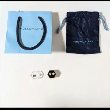 Tomorrowland 유리 귀걸이 클리어 실버 투모로우랜드
