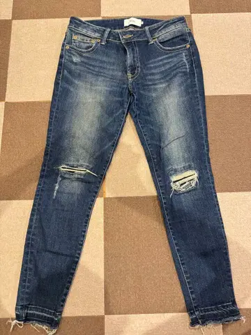 AZUL 데미지 가공 스키니 데님 XL