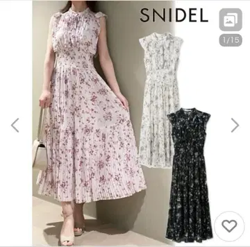 SNIDEL sustainable 프릴 프린트 원피스