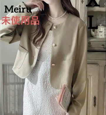 미사용 새상품 빅 사이즈 XL 메이 노카라 자켓 골드 버튼