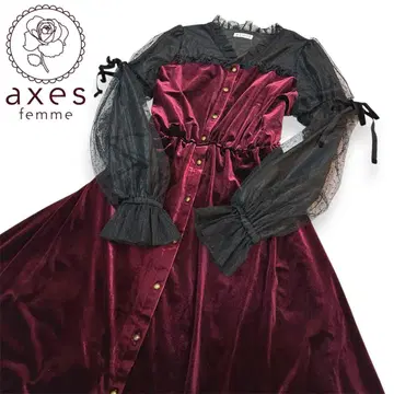 axes femme 클래식 벨로아 원피스