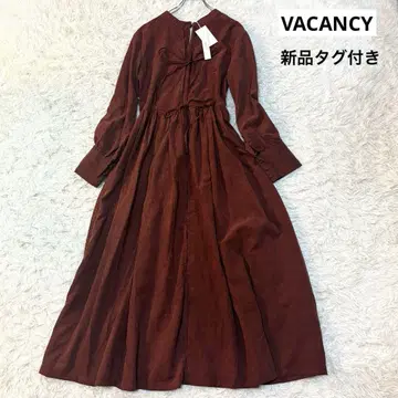 새상품 VACANCY 2way 볼륨 원피스 보르도 긴팔 프리 사이즈