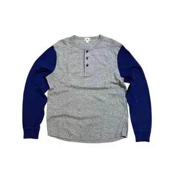 90s J.Crew 헨리넥 서멀 투톤 거인 택
